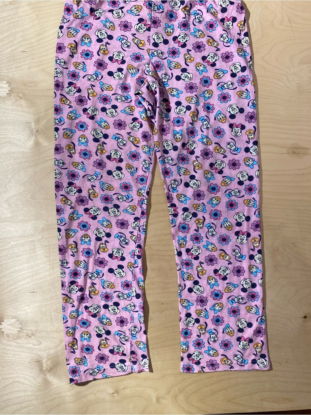 Disney Pink Character Floral Pajama Bottoms Large (RI) - Picture 6 of 8